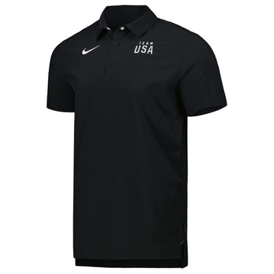 Shop Nike Black/white Team Usa Coaches Performance Polo