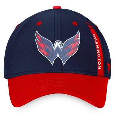 Shop Fanatics Branded Navy/red Washington Capitals 2022 Nhl Draft Authentic Pro Flex Hat