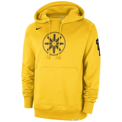 Shop Nike Gold Golden State Warriors 2023/24 City Edition Courtside Standard Issue Pullover Hoodie
