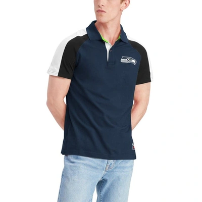 Shop Tommy Hilfiger College Navy/white Seattle Seahawks Holden Raglan Polo