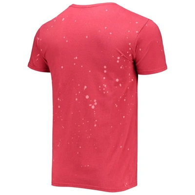 Shop Retro Brand Original  Crimson Tuskegee Golden Tigers Bleach Splatter T-shirt