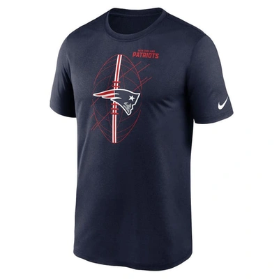 Nike Navy New England Patriots Legend Icon Performance T-shirt In Navy