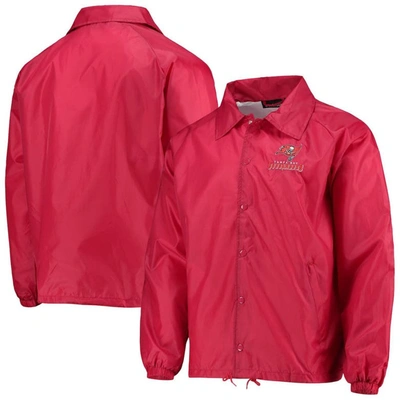 Shop Dunbrooke Red Tampa Bay Buccaneers Coaches Classic Raglan Full-snap Windbreaker Jacket