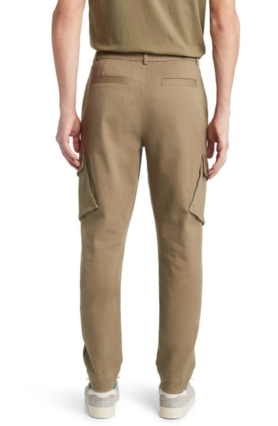 Shop Atm Anthony Thomas Melillo Slim Fit Washed Cotton Twill Cargo Pants In Oil Green