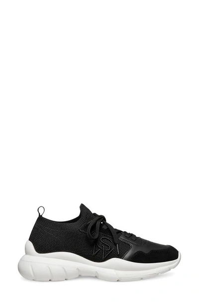 Shop Stuart Weitzman 5050 Knit Sneaker In Black Leather