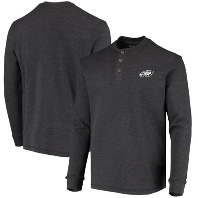 Shop Dunbrooke Charcoal Philadelphia Eagles Logo Maverick Thermal Henley Long Sleeve T-shirt