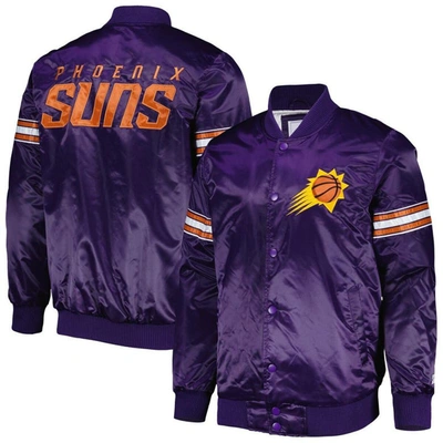 Shop Starter Purple Phoenix Suns Pick & Roll Satin Full-snap Varsity Jacket