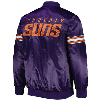 Shop Starter Purple Phoenix Suns Pick & Roll Satin Full-snap Varsity Jacket
