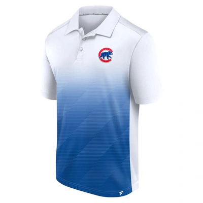 Shop Fanatics Branded White/royal Chicago Cubs Iconic Parameter Sublimated Polo