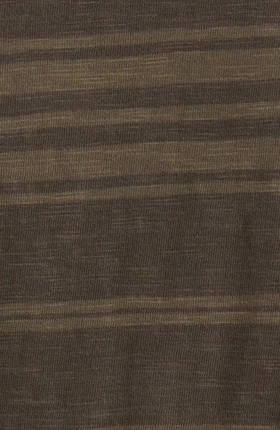 Shop Treasure & Bond Stripe Long Sleeve Cotton T-shirt In Olive Night Stripe