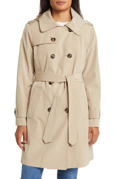 Shop London Fog Belted Trench Coat In British Khaki