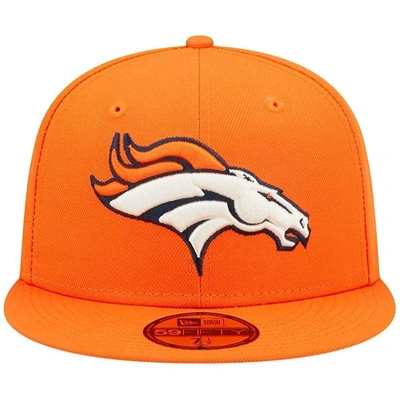 Shop New Era Orange Denver Broncos Super Bowl Xxxiii Pop Sweat 59fifty Fitted Hat