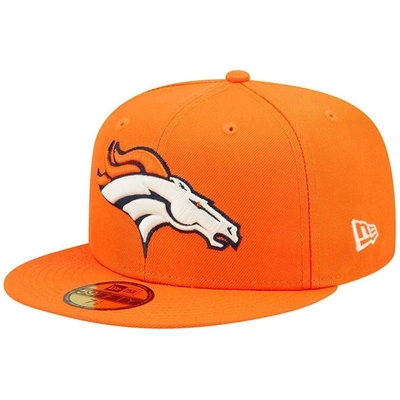 Shop New Era Orange Denver Broncos Super Bowl Xxxiii Pop Sweat 59fifty Fitted Hat