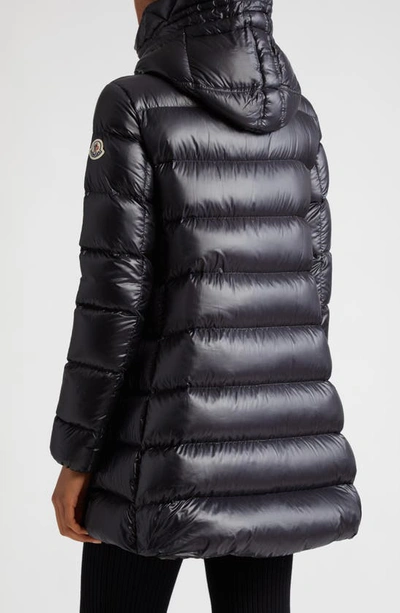 Moncler Suyen Down Quilted Nylon Hooded Parka In Black