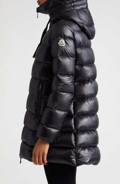 Moncler Suyen Down Quilted Nylon Hooded Parka In Black