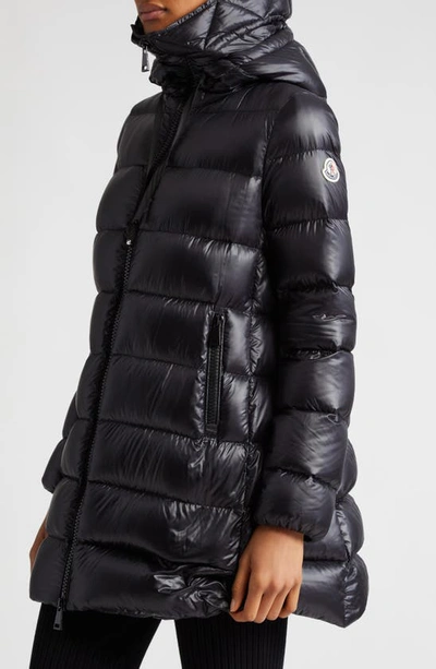 Moncler Suyen Down Quilted Nylon Hooded Parka In Black