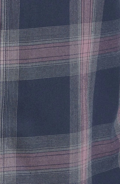Shop Travismathew Cloud Plaid Flannel Button-up Shirt In Total Eclipse/ Flint