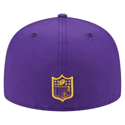 Shop New Era Purple Minnesota Vikings  Main 59fifty Fitted Hat