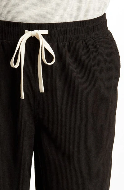 Shop Bp. Drawstring Corduroy Wide Leg Pants In Black