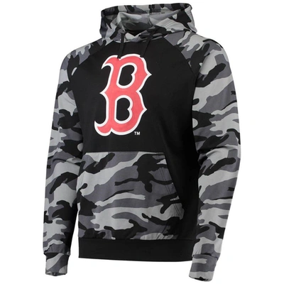 Shop Foco Black Boston Red Sox Camo Raglan Pullover Hoodie
