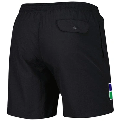 Shop Mitchell & Ness Black Seattle Seahawks Team Essentials Nylon Shorts