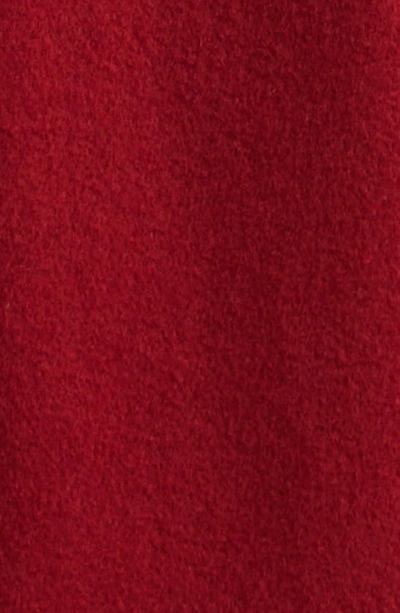 Akris Punto Stand Collar Wool Blend Coat In 064 Dark Red
