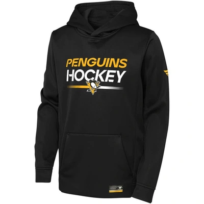 Shop Fanatics Youth  Branded Black Pittsburgh Penguins Authentic Pro Pullover Hoodie