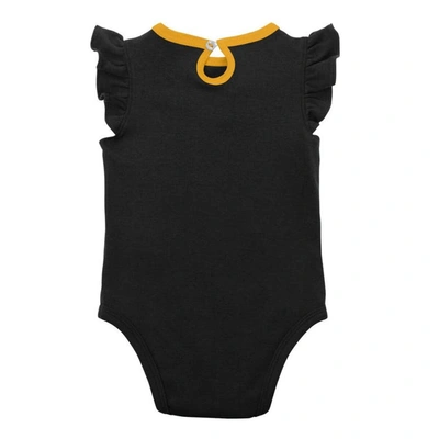 Shop Outerstuff Girls Newborn & Infant Black/heather Gray Pittsburgh Pirates Little Fan Two-pack Bodysuit Set