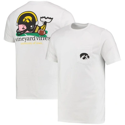 Shop Vineyard Vines White Iowa Hawkeyes Football Whale T-shirt