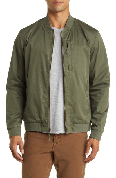 Shop Marine Layer Rossland Dry Waxed Cotton Bomber Jacket In Climbing I