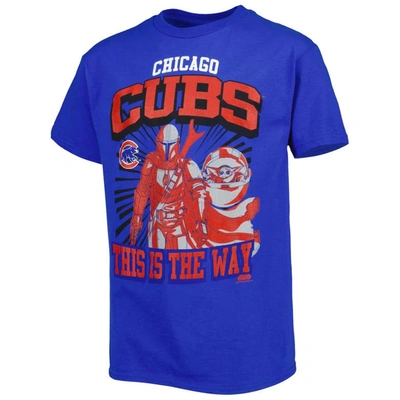 Shop Outerstuff Youth Royal Chicago Cubs Star Wars This Is The Way T-shirt