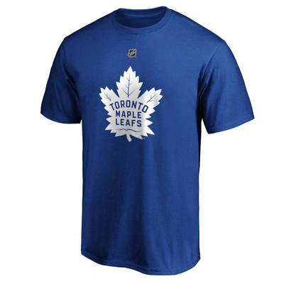 Shop Fanatics Branded Mitchell Marner Blue Toronto Maple Leafs Team Authentic Stack Name & Number T-shirt