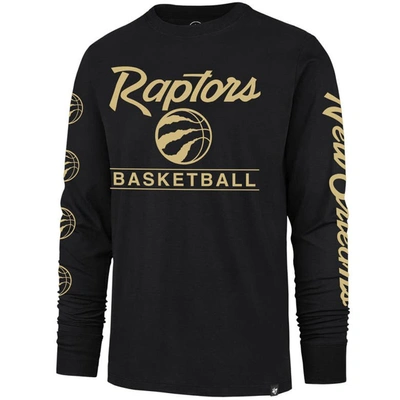 Shop 47 ' Black Toronto Raptors 2023/24 City Edition Triplet Franklin Long Sleeve T-shirt