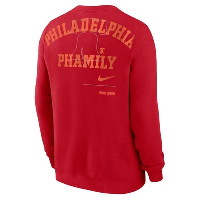Shop Nike Red Philadelphia Phillies Statement Ball Game Fleece Pullover Sweatshirt