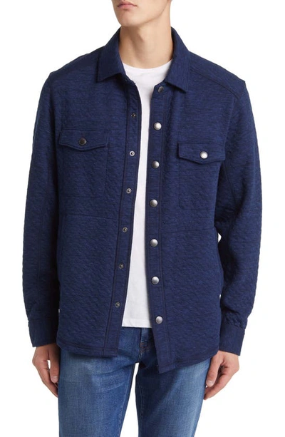 Shop Tommy Bahama Queensland Quilt Jacquard Overshirt In Blue Note
