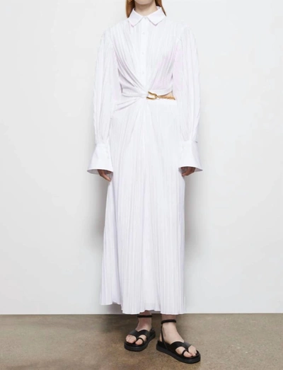 Shop Jonathan Simkhai Fraya Poplin Dress In White
