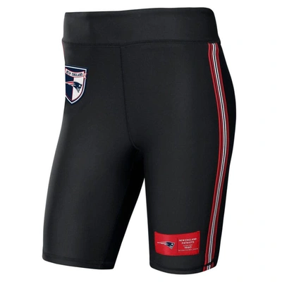 Shop Wear By Erin Andrews Black New England Patriots Biker Shorts