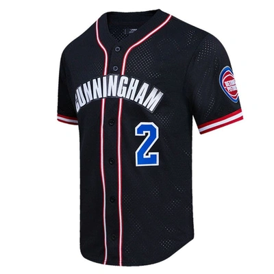 Shop Pro Standard Cade Cunningham Black Detroit Pistons Capsule Player Baseball Button-up Shirt