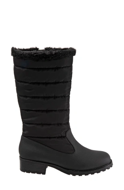 Shop Trotters Benji Water Resistant Boot In Black/ Camo Rubber/ Polyester