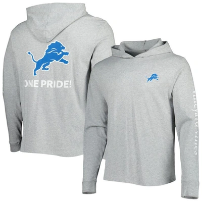 Shop Vineyard Vines Heathered Gray Detroit Lions Local Long Sleeve Hoodie T-shirt In Heather Gray