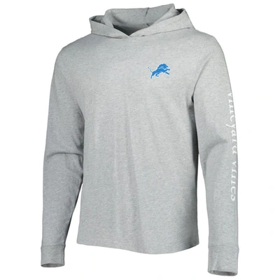 Shop Vineyard Vines Heathered Gray Detroit Lions Local Long Sleeve Hoodie T-shirt In Heather Gray