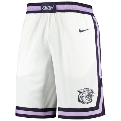 Shop Nike White Kansas State Wildcats Replica Basketball Shorts