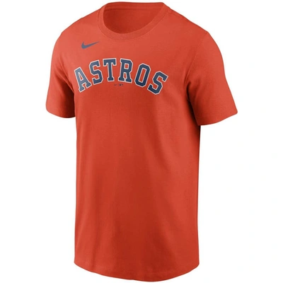Shop Nike Alex Bregman Orange Houston Astros Name & Number T-shirt