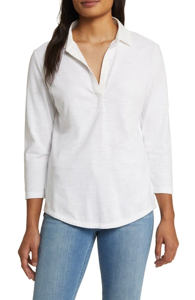 Shop Tommy Bahama Ashby Isles Cotton Jersey Popover Top In White