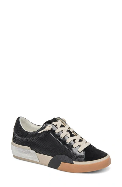 Shop Dolce Vita Zina Sneaker In Onyx Embossed Leather
