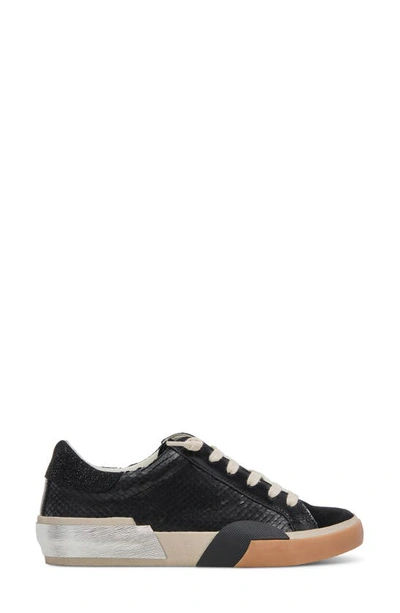 Shop Dolce Vita Zina Sneaker In Onyx Embossed Leather
