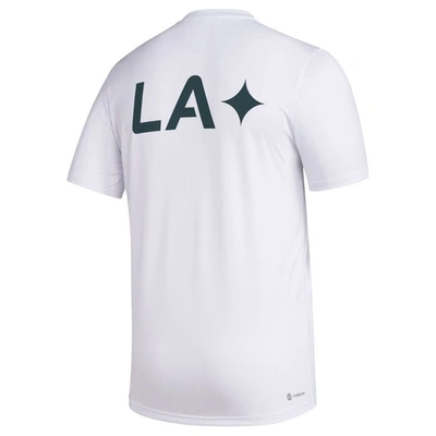 Shop Adidas Originals Adidas White La Galaxy Team Jersey Hook Aeroready T-shirt