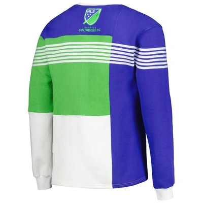 Shop Grungy Gentleman Blue Seattle Sounders Fc Logo Pullover Sweatshirt