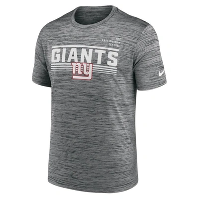 Shop Nike Gray New York Giants Yardline Velocity Performance T-shirt