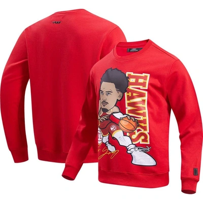 Shop Pro Standard Trae Young Red Atlanta Hawks Avatar Pullover Sweatshirt